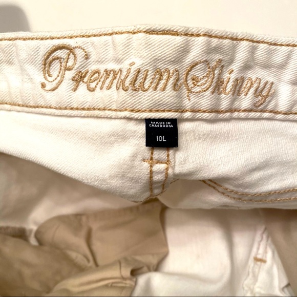 GAP|| White Premium Skinny jeans 10 tall - Picture 5 of 9